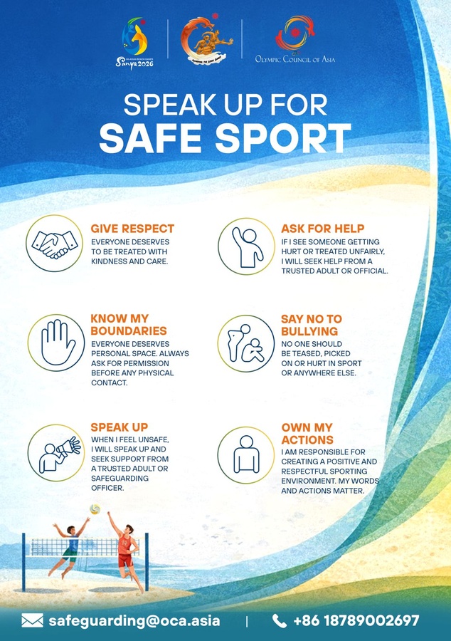 OCA asks Sanya 2026 participants to sign Safeguarding Code of Conduct