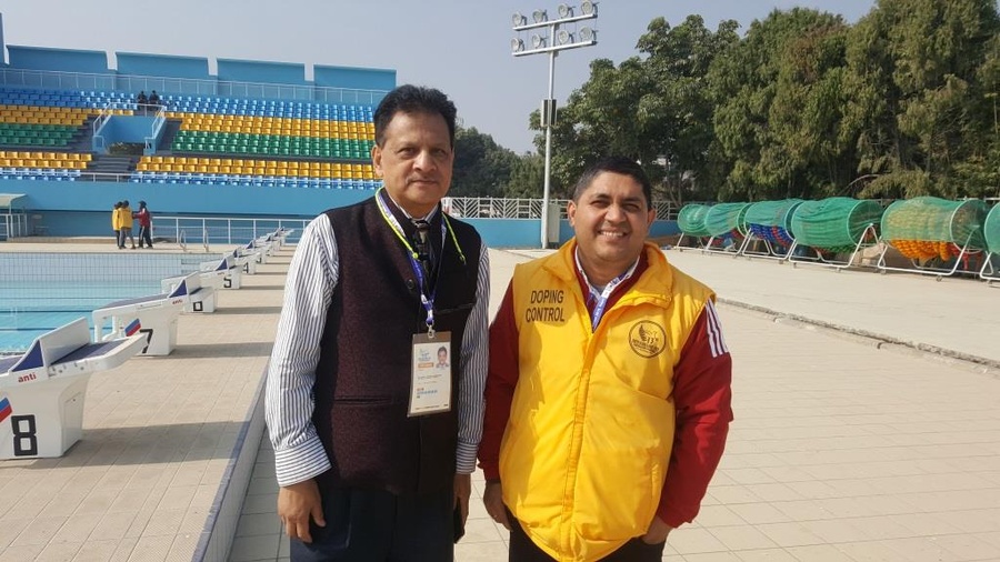 Top Docs: Dr. Saroj Shrestha (left) and Dr. Samaj Gautam, two of the doctors running Doping Control at the 13th South Asian Games in Kathmandu and Pokhara.